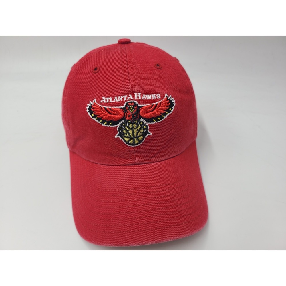 Atlanta Hawks Hat Adjustable Twins Enterprise Vintage Strapback Red NBA Sample
